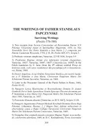 THE WRITINGS OF FATHER STANISLAUS PAPCZYNSKI - Marian