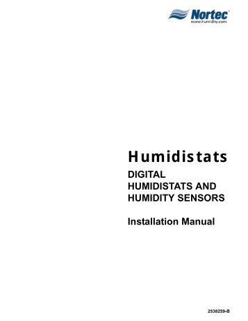 Humidistats - Nortec Humidifier Parts