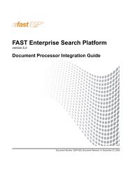 FAST ESP Document Processor Integration Guide