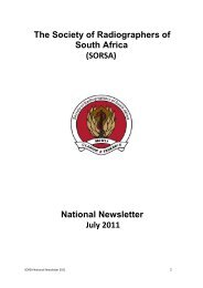 The Society of Radiographers of South Africa - sorsa-jhb