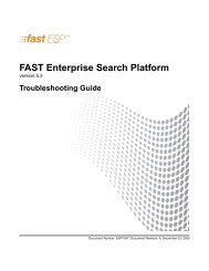 FAST ESP Troubleshooting Guide - FAST Login