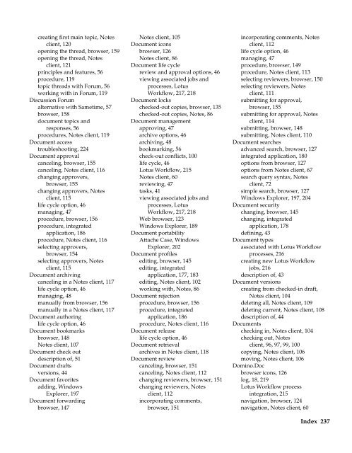 Domino.Doc 3.5 User's Guide - Lotus documentation - Lotus software