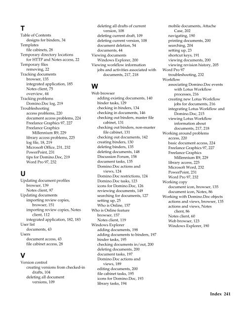 Domino.Doc 3.5 User's Guide - Lotus documentation - Lotus software