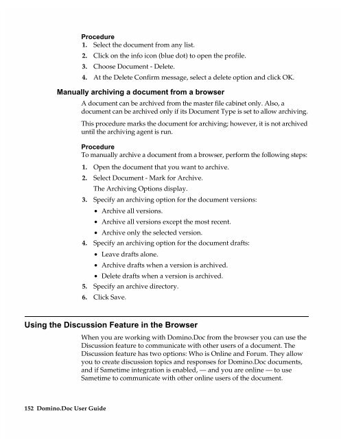 Chapter 7 Working with Domino.Doc from a Browser - Lotus ...