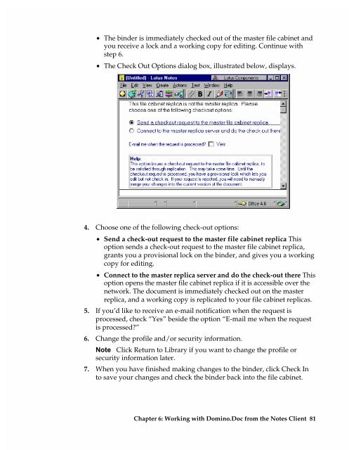 Chapter 7 Working with Domino.Doc from a Browser - Lotus ...