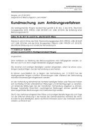 Kundmachung zum Anhörungsverfahren - Wagna