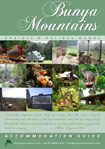 Download the Complete Accommodation Guide - Bunya Mountains