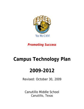 Campus Technology Plan 2009-2012 - Canutillo Independent ...
