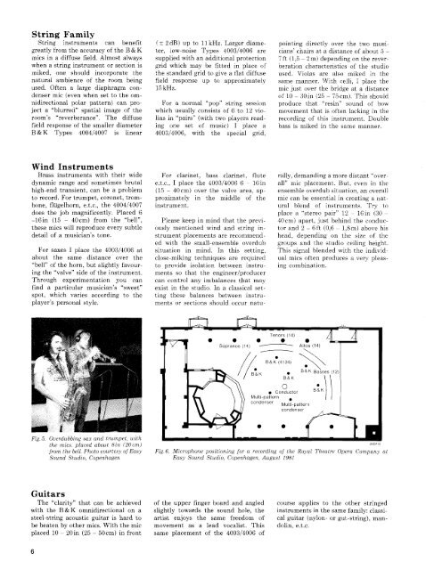 The Use of B&K Omnidirectional Microphones for Modern Recording