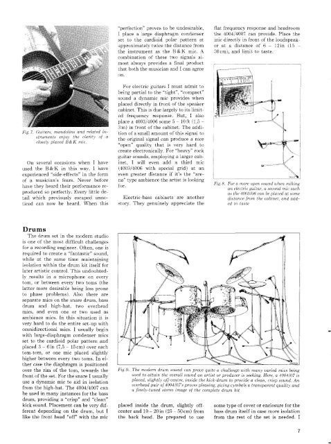 The Use of B&K Omnidirectional Microphones for Modern Recording