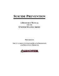 Suicide Prevention Manual - Deputy Chief of Staff ARMY G-1 - U.S. ...