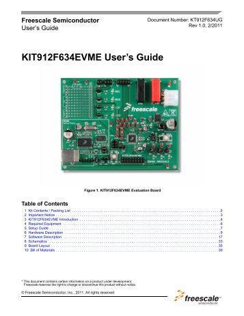 KIT912F634EVME - Freescale Semiconductor