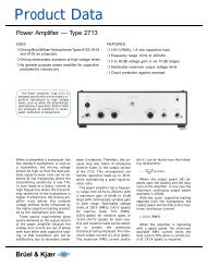 Product Data Sheet: Power Amplifier — Type 2713