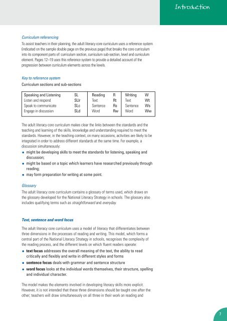 Adult Literacy Core Curriculum - Nationally developed Skills for Life ...