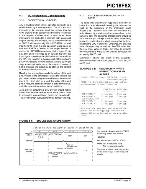 PIC16F8X, 18-Pin FLASH/EEPROM 8-Bit MCU Data Sheet - Microchip