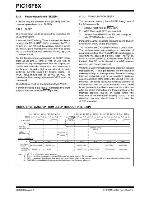 PIC16F8X, 18-Pin FLASH/EEPROM 8-Bit MCU Data Sheet - Microchip