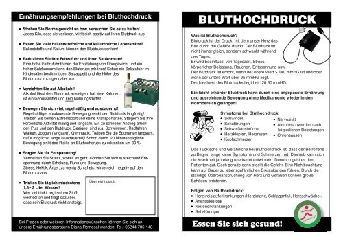 Bluthochdruck Flyer .indd - Elli Markt