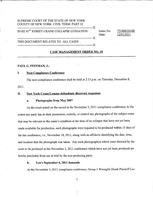 Order New York State Unified Court System