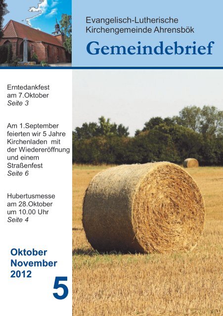 Oktober - November 2012 - Willkommen in der Kirchengemeinde ...