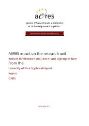 Institute for Research on Cancer and Ageing of Nice - Aeres
