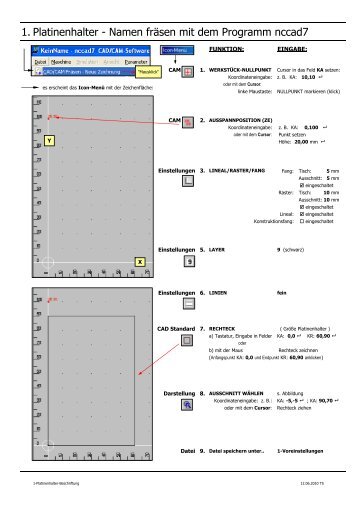 1. Platinenhalter - Namen frÃƒÂƒÃ‚Â¤sen mit dem Programm nccad7