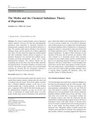 The Media and the Chemical Imbalance Theory of Depression