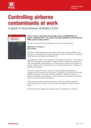 Controlling airborne contaminants at work A - Health and Safety ...