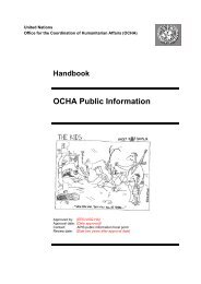 Handbook - OCHA Public Information - United Nations Development ...