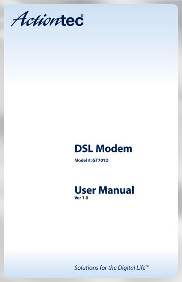 DSL Modem User Manual - Actiontec