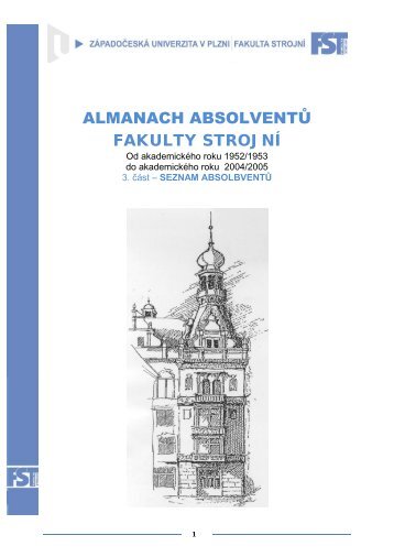 almanach absolventů - Západočeská univerzita v Plzni