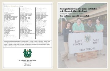 Thank you to everyone who made a contribution to St. Vincent-St ...