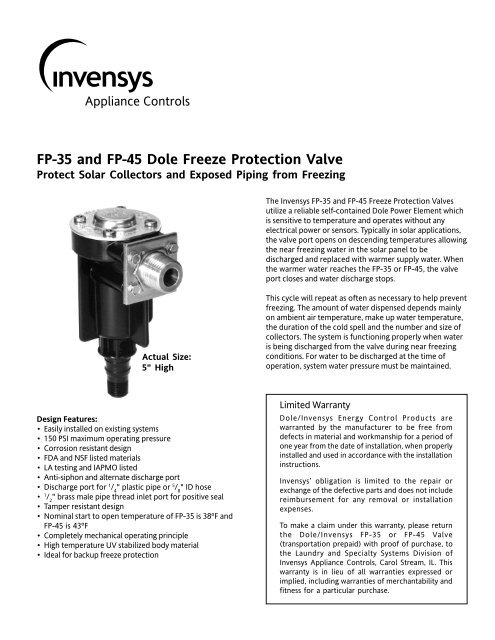 dole dribble valve fp-35.pdf - AltE Store