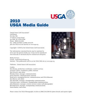 2010 USGA Media Guide