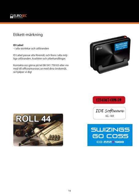 Eurosec AB - Security Marking