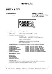 DMT 48 AW Einkanalregler Zweipunktregler mit ... - Dold GmbH