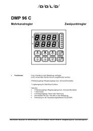 DMP 96 C Mehrkanalregler Zweipunktregler - Dold GmbH