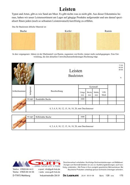 Europäische Laubholzplatten - Sperrholz Guth