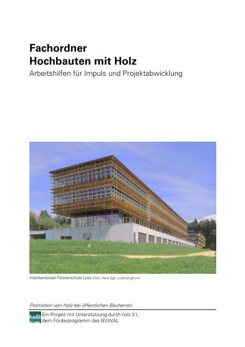 Fachordner Hochbauten mit Holz - PROHOLZ Lignum Luzern