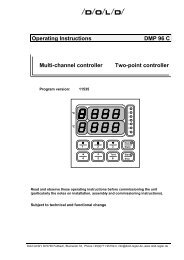 Operating Instructions DMP 96 C Multi-channel ... - Dold GmbH