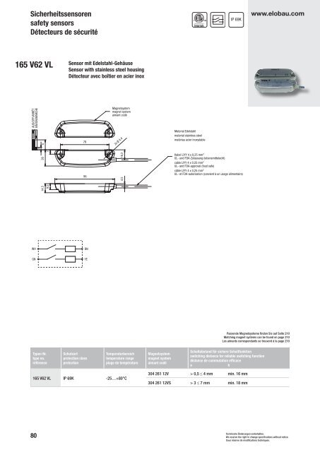 165 V62 VL - Elobau