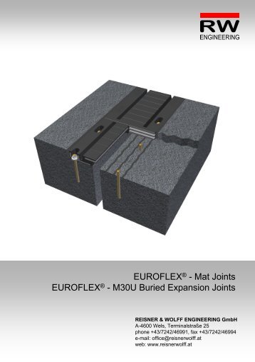 EUROFLEX® - Mat Joints EUROFLEX® - M30U ... - Reisner & Wolff