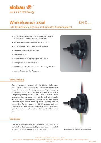 Winkelsensor axial - Elobau