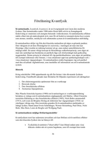 Föreläsning Kvantfysik - Laser Physics, KTH
