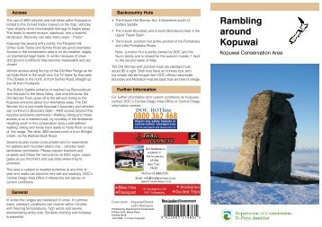 Rambling around Kopuwai brochure - Department of Conservation