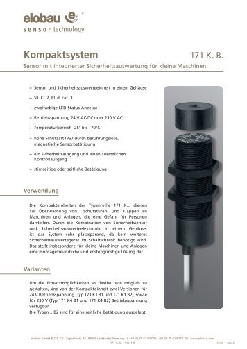 Produktinformation_171K.B. | Katalog / Produktinformation - Elobau