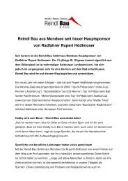 Reindl Bau aus Mondsee seit heuer ... - Reindl Bau GmbH
