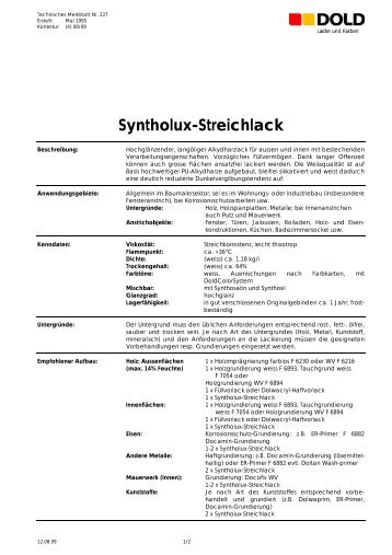Syntholux-Streichlack