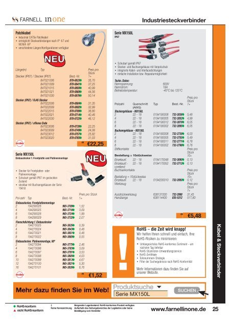 Hirschmann Stecker (M+W) 3-polig mit Zugentlastung IP54 (komplett