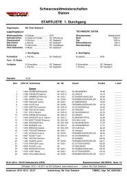 Startliste Schwarzwaldmeisterschaften - Skiclub Seebach eV