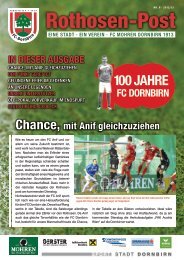 100 JAhre - FC Mohren Dornbirn 1913